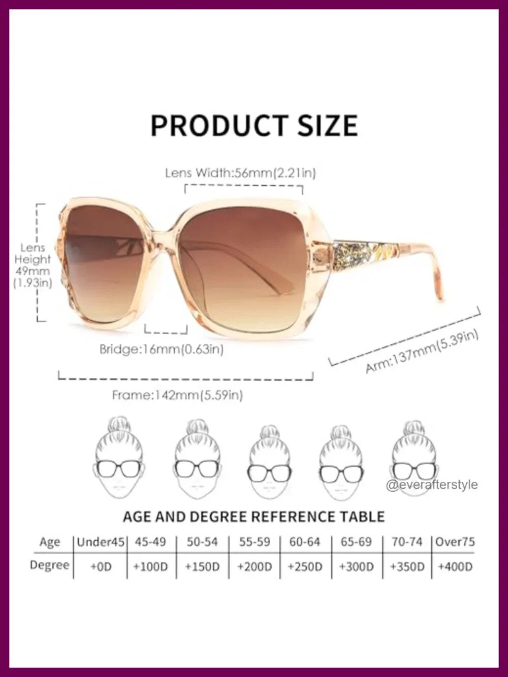 Bifocal Reading Sunglasses Women Oversized Square Readers UV400 Protection